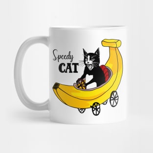 Speedy cat and banana Mug